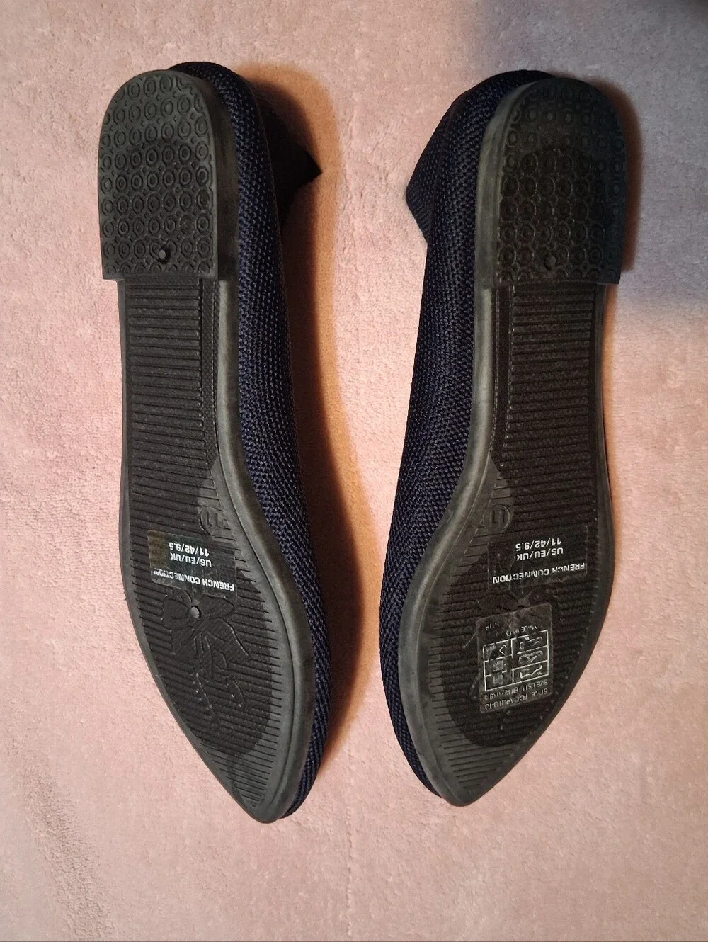 Pointed Toe Woven Knit Ballet Flats Shoes Size 11 Travel Chic French Connection